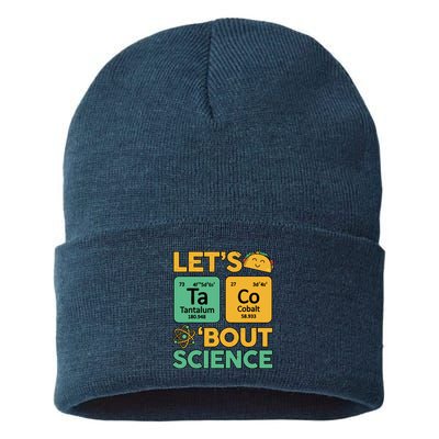 Funny Taco Bout Scienceshirt Tuesday Chemistry Stem Teacher Sustainable Knit Beanie