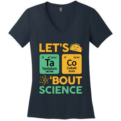 Funny Taco Bout Scienceshirt Tuesday Chemistry Stem Teacher Women's V-Neck T-Shirt