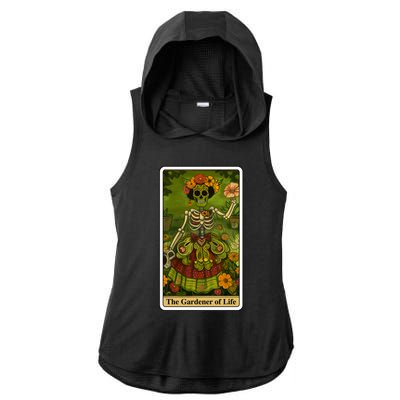 Funny Tarot Card The Gardener Of Life Psychic Fortune Teller Gift Ladies PosiCharge Tri-Blend Wicking Draft Hoodie Tank