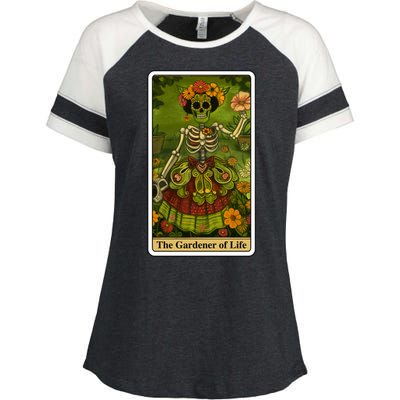 Funny Tarot Card The Gardener Of Life Psychic Fortune Teller Gift Enza Ladies Jersey Colorblock Tee