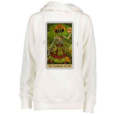 Funny Tarot Card The Gardener Of Life Psychic Fortune Teller Gift Womens Funnel Neck Pullover Hood