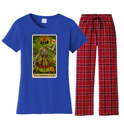 Funny Tarot Card The Gardener Of Life Psychic Fortune Teller Gift Women's Flannel Pajama Set