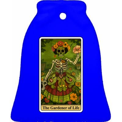 Funny Tarot Card The Gardener Of Life Psychic Fortune Teller Gift Ceramic Bell Ornament