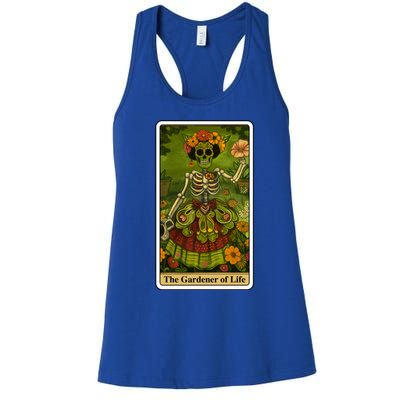 Funny Tarot Card The Gardener Of Life Psychic Fortune Teller Gift Women's Racerback Tank