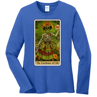 Funny Tarot Card The Gardener Of Life Psychic Fortune Teller Gift Ladies Long Sleeve Shirt