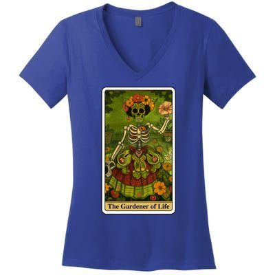 Funny Tarot Card The Gardener Of Life Psychic Fortune Teller Gift Women's V-Neck T-Shirt