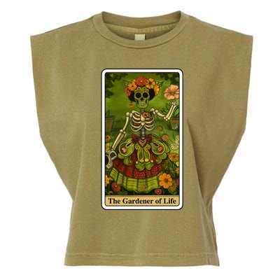 Funny Tarot Card The Gardener Of Life Psychic Fortune Teller Gift Garment-Dyed Women's Muscle Tee