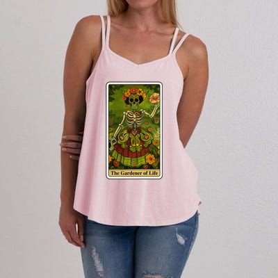 Funny Tarot Card The Gardener Of Life Psychic Fortune Teller Gift Women's Strappy Tank