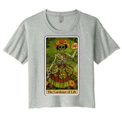 Funny Tarot Card The Gardener Of Life Psychic Fortune Teller Gift Women's Crop Top Tee