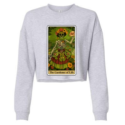 Funny Tarot Card The Gardener Of Life Psychic Fortune Teller Gift Cropped Pullover Crew