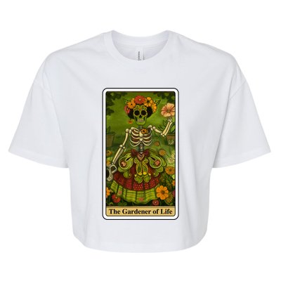 Funny Tarot Card The Gardener Of Life Psychic Fortune Teller Gift Bella+Canvas Jersey Crop Tee