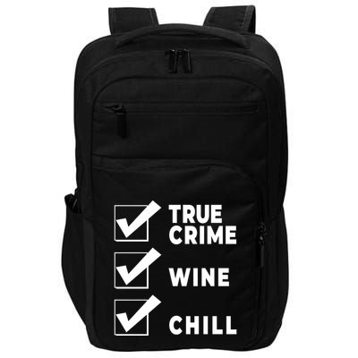 Funny True Crime Checklist Gift Design For Lovers Junkies Meaningful Gift Impact Tech Backpack