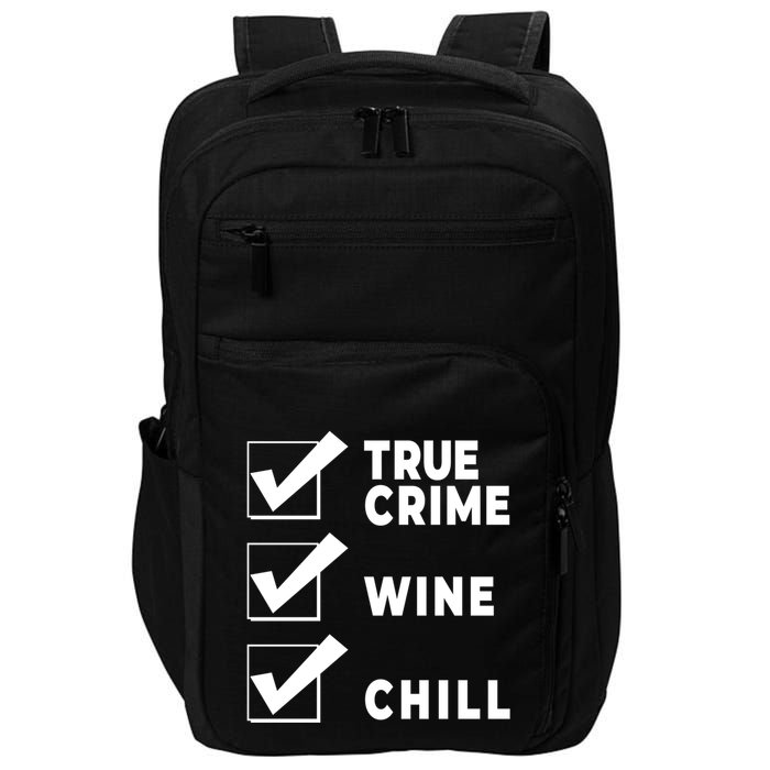 Funny True Crime Checklist Gift Design For Lovers Junkies Meaningful Gift Impact Tech Backpack