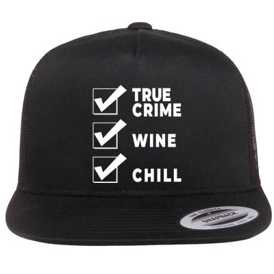 Funny True Crime Checklist Gift Design For Lovers Junkies Meaningful Gift Flatbill Hat