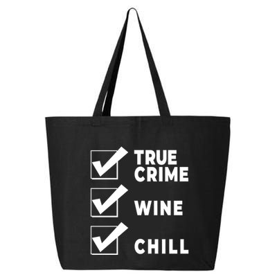 Funny True Crime Checklist Gift Design For Lovers Junkies Meaningful Gift 25L Jumbo Tote