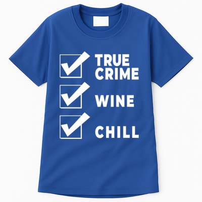 Funny True Crime Checklist Gift Design For Lovers Junkies Meaningful Gift Tall T-Shirt