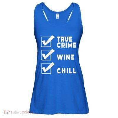 Funny True Crime Checklist Gift Design For Lovers Junkies Meaningful Gift Ladies Essential Flowy Tank