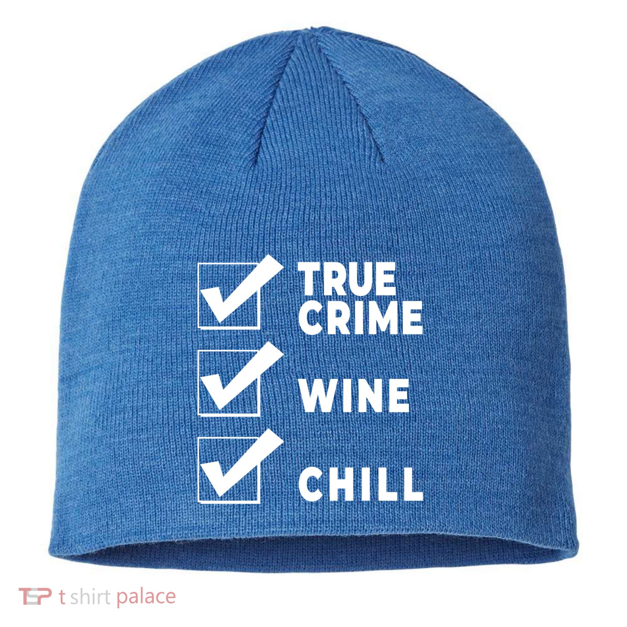 Funny True Crime Checklist Gift Design For Lovers Junkies Meaningful Gift Sustainable Beanie