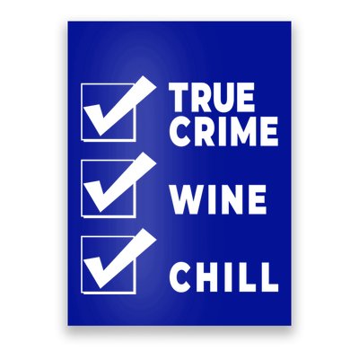 Funny True Crime Checklist Gift Design For Lovers Junkies Meaningful Gift Poster