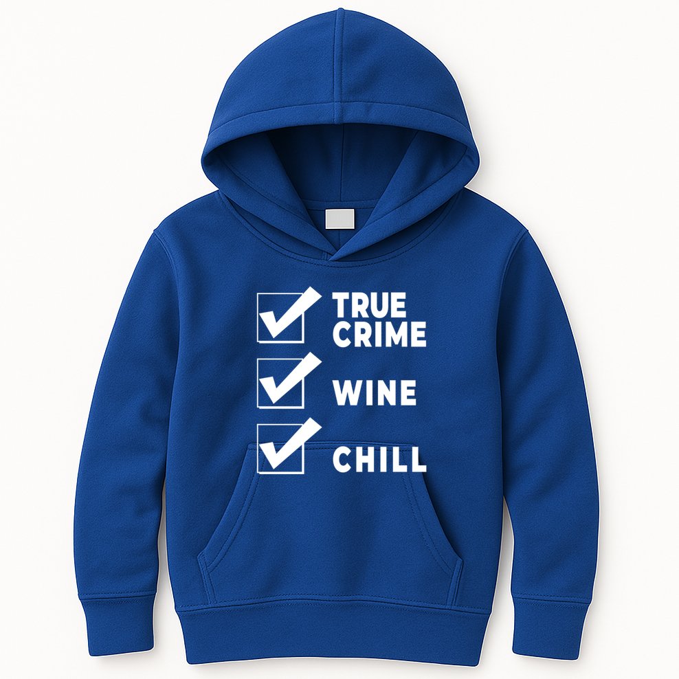 Funny True Crime Checklist Gift Design For Lovers Junkies Meaningful Gift Kids Hoodie