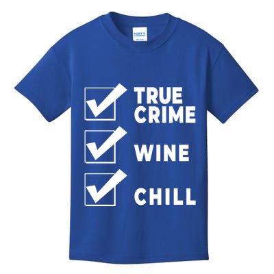 Funny True Crime Checklist Gift Design For Lovers Junkies Meaningful Gift Kids T-Shirt