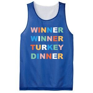 Funny Thanksgiving Christmas Winner Winner Turkey Dinner Cute Gift Mesh Reversible Basketball Jersey Tank