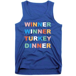 Funny Thanksgiving Christmas Winner Winner Turkey Dinner Cute Gift Tank Top