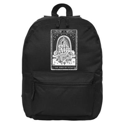 Funny Tarot Card Zero Of Fucks Occult Tarot Reader Reading 16 in Basic Backpack