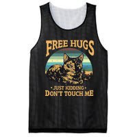 Free Tortoiseshell Cat Hugs Just Kidding Dont Touch Me Mesh Reversible Basketball Jersey Tank