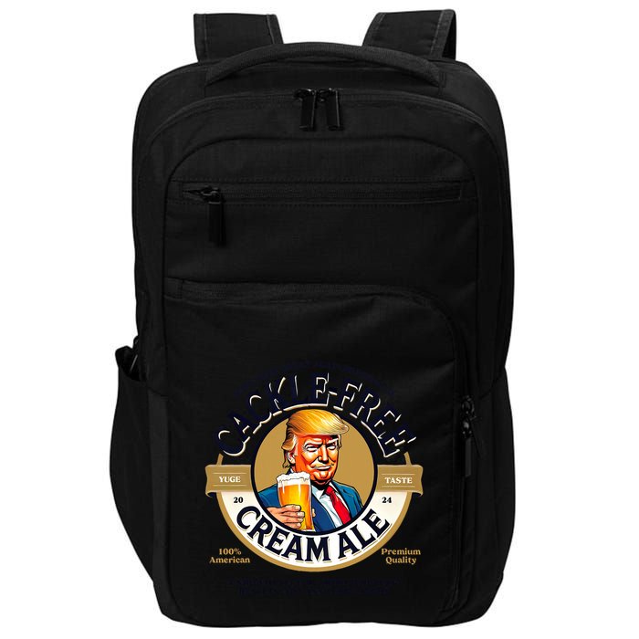 Funny Trump Cackle Free Cream Ale Beer Pun For Trump Support Impact Tech Backpack