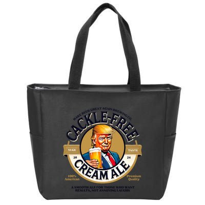 Funny Trump Cackle Free Cream Ale Beer Pun For Trump Support Zip Tote Bag