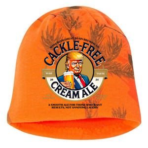 Funny Trump Cackle Free Cream Ale Beer Pun For Trump Support Kati - Camo Knit Beanie