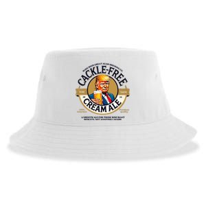 Funny Trump Cackle Free Cream Ale Beer Pun For Trump Support Sustainable Bucket Hat