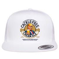 Funny Trump Cackle Free Cream Ale Beer Pun For Trump Support Flat Bill Trucker Hat