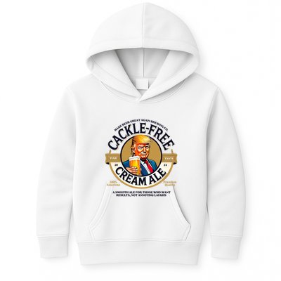 Funny Trump Cackle Free Cream Ale Beer Pun For Trump Support Kids Hoodie
