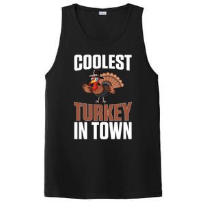 Funny Thanksgiving Coolest Turkey In Town Great Gift PosiCharge Competitor Tank