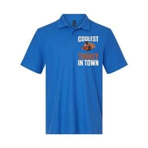 Funny Thanksgiving Coolest Turkey In Town Great Gift Softstyle Adult Sport Polo