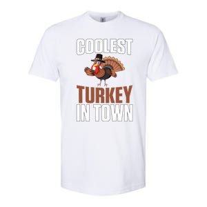 Funny Thanksgiving Coolest Turkey In Town Great Gift Softstyle CVC T-Shirt