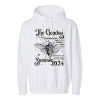 Funny The Cicadas Reunion Summer 2024 Garment-Dyed Fleece Hoodie