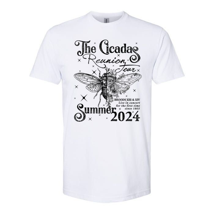 Funny The Cicadas Reunion Summer 2024 Softstyle CVC T-Shirt