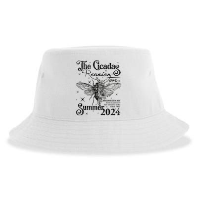 Funny The Cicadas Reunion Summer 2024 Sustainable Bucket Hat