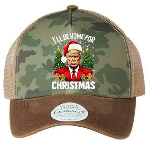 Funny Trump Christmas Santa Hat ILl Be Home For Christmas Legacy Tie Dye Trucker Hat