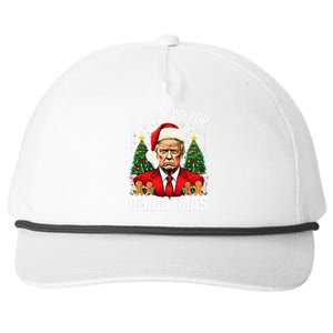 Funny Trump Christmas Santa Hat ILl Be Home For Christmas Snapback Five-Panel Rope Hat