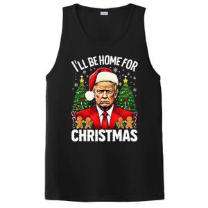 Funny Trump Christmas Santa Hat ILl Be Home For Christmas PosiCharge Competitor Tank