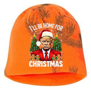 Funny Trump Christmas Santa Hat ILl Be Home For Christmas Kati - Camo Knit Beanie