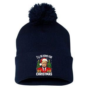 Funny Trump Christmas Santa Hat ILl Be Home For Christmas Pom Pom 12in Knit Beanie