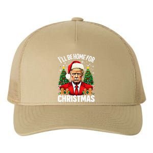 Funny Trump Christmas Santa Hat ILl Be Home For Christmas Yupoong Adult 5-Panel Trucker Hat