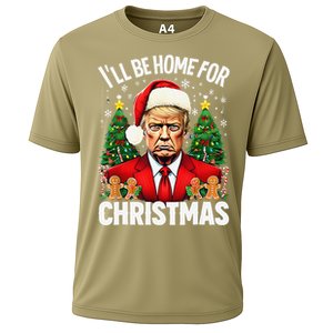 Funny Trump Christmas Santa Hat ILl Be Home For Christmas Cooling Performance Crew T-Shirt