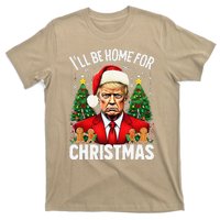 Funny Trump Christmas Santa Hat ILl Be Home For Christmas T-Shirt