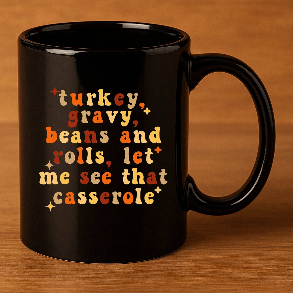 Funny Thanksgiving Casserole Apron 11oz C Handle Ceramic Mug